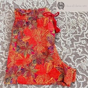 NWOT House of Harlow 1960 High Waist Linen Tropical Print Shorts